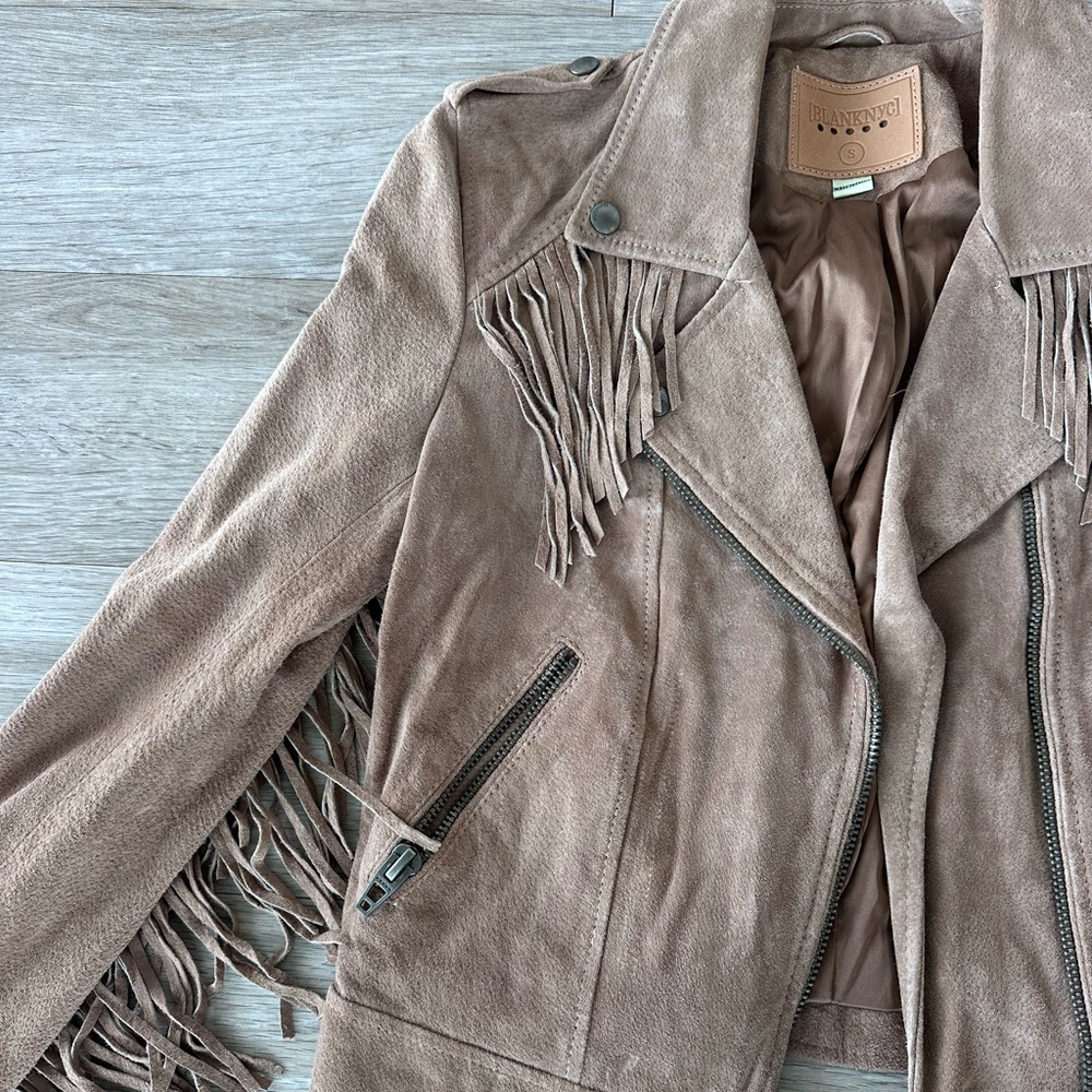 Blank NYC Suede Fringe Jacket - Picture 2 of 4